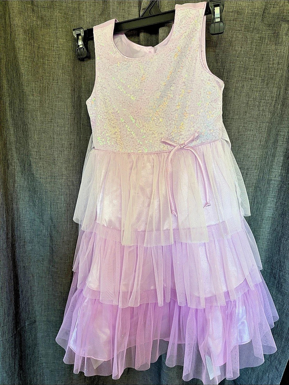 Jona Michelle Girls Size 6 Pink & Purple Tulle Dress Like New